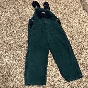 Oh Kosh Dark Green & Blue Corduroy Overalls